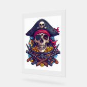Pirate Skull Treasure Acryl Bord (Hoek)