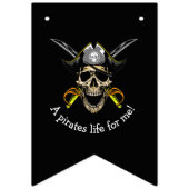 Pirate Skull Treasure Bunting Flags Vlaggetjes (Eerste vlag)