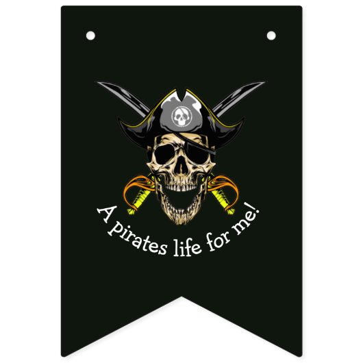 Pirate Skull Treasure Vlaggetjes (Tweede vlag)