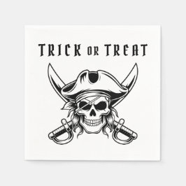 Pirate Skull Trick Or Treat Halloween Servet