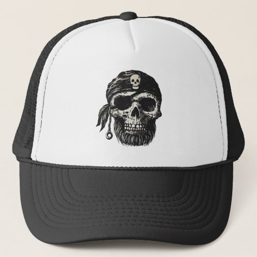 Pirate Skull Trucker Pet (Voorkant)