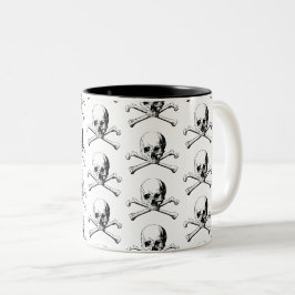 Pirate Skull Tweekleurige Koffiemok