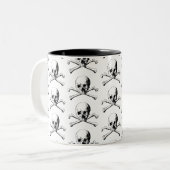 Pirate Skull Tweekleurige Koffiemok (Voorkant links)
