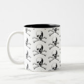 Pirate Skull Tweekleurige Koffiemok (Links)