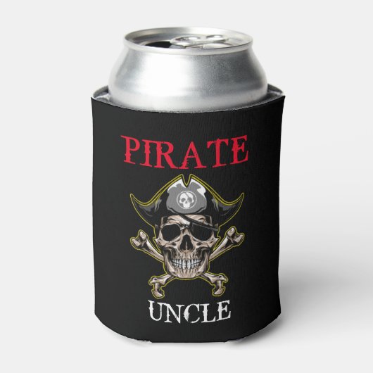 PIRATE SKULL UNCLE BOTTEN KOELBOX BLIKJESKOELER (Blikje Voorkant)