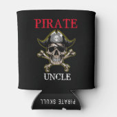 PIRATE SKULL UNCLE BOTTEN KOELBOX BLIKJESKOELER (Achterkant)