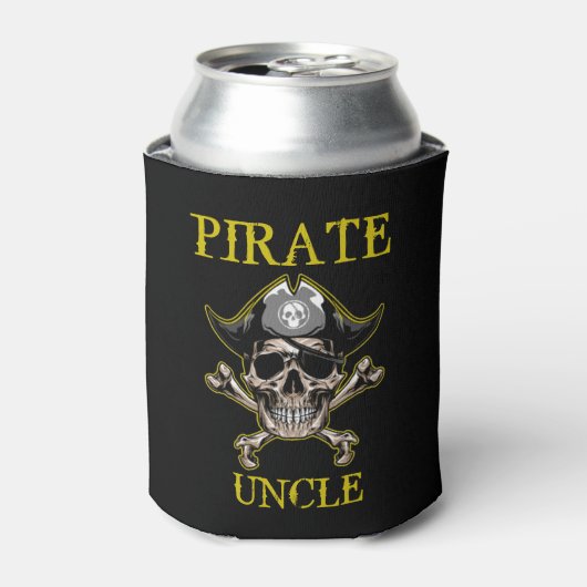 PIRATE SKULL UNCLE GOLD BLIKJESKOELER (Blikje Voorkant)