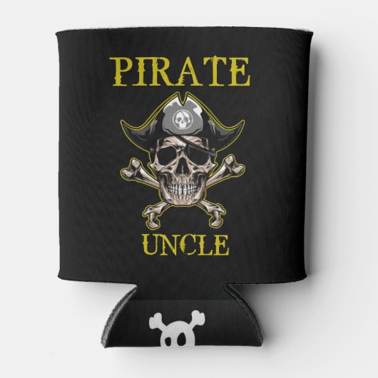 PIRATE SKULL UNCLE GOLD BLIKJESKOELER (Voorkant)