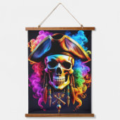 Pirate Skull Wall Tapestry Hangend Wandkleed (Voorkant)