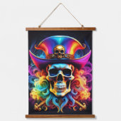 Pirate Skull Wall Tapestry Hangend Wandkleed (Voorkant)