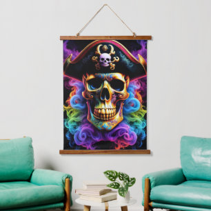 Pirate Skull Wall Tapestry Hangend Wandkleed