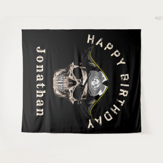 Pirate Skull Wandkleed (Voorkant (horizontaal))