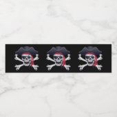Pirate Skull Waterfles Etiket (Enkel label)