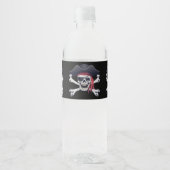 Pirate Skull Waterfles Etiket (Voorkant)