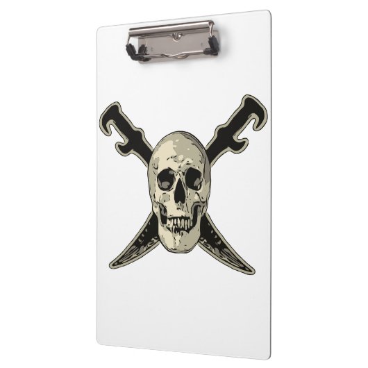 Pirate (Skull) - White Clipboard Klembord (Links)
