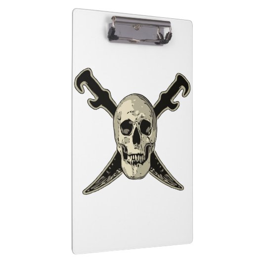 Pirate (Skull) - White Clipboard Klembord (Rechts)