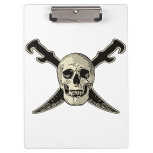 Pirate (Skull) - White Clipboard Klembord