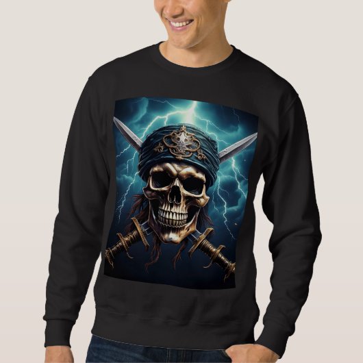 Pirate Skull with Swords Trui (Voorkant)