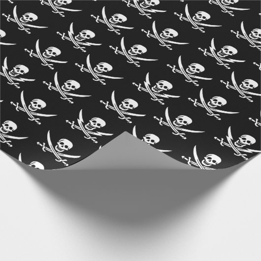 Pirate Skull Wrapping Paper Cadeaupapier (Hoek)