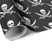 Pirate Skull Wrapping Paper Cadeaupapier (Rol Hoek)