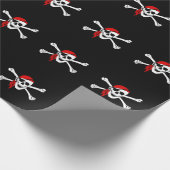 Pirate Skull Wrapping Paper Cadeaupapier (Hoek)
