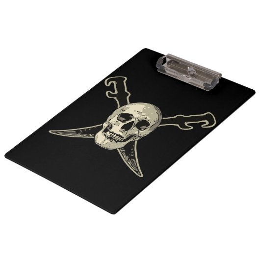 Pirate (Skull) - Zwart klembord (Gekanteld)