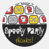 Pirate Skulls & Botten Boy's Birthday Party Ronde Sticker (Voorkant)