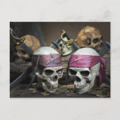 Pirate Skulls briefkaart (Voorkant)