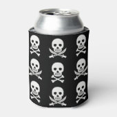 Pirate Skulls Crossbones Naadloos Patroon Blikjeskoeler (Blikje Voorkant)