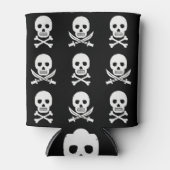 Pirate Skulls Crossbones Naadloos Patroon Blikjeskoeler (Voorkant)