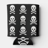 Pirate Skulls Crossbones Naadloos Patroon Blikjeskoeler (Achterkant)