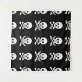 Pirate Skulls Crossbones Naadloos Patroon Wandkleed (Voorkant (horizontaal))