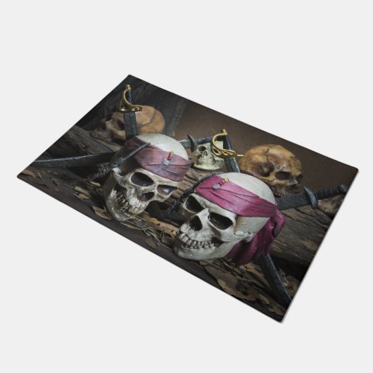Pirate Skulls deurmat (Schuin)