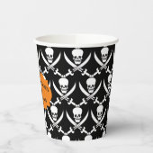 Pirate Skulls en Botten Happy Halloween Papieren Bekers (Links)