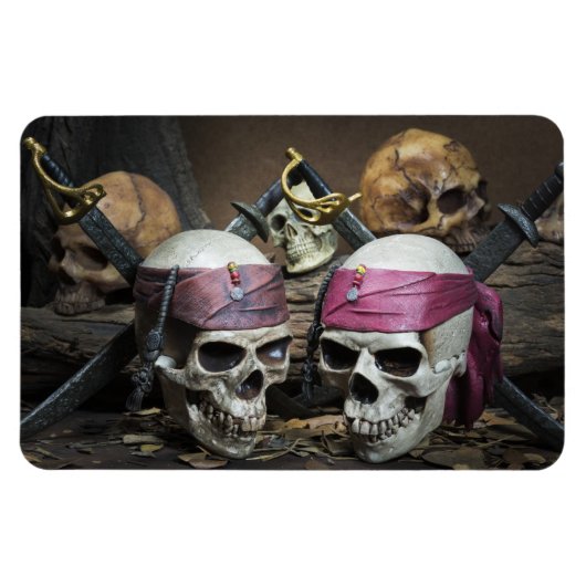 Pirate Skulls-fotomagneet Magneet (Horizontaal)