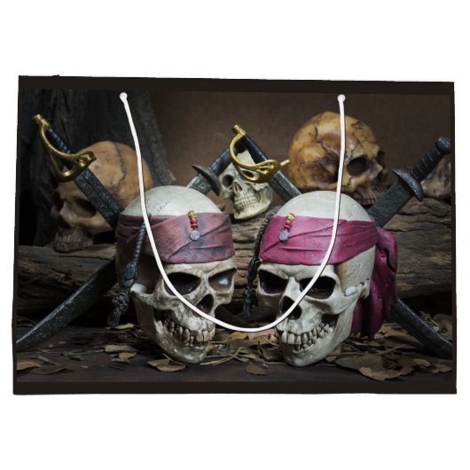 Pirate Skulls grote cadezak Groot Cadeauzakje (Achterkant)