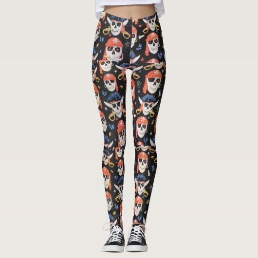 Pirate Skulls Leggings (Voorkant)