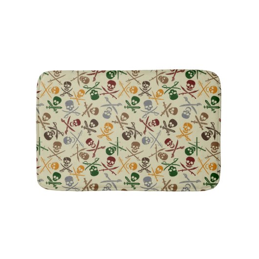 Pirate Skulls met gekruiste zwaarden Badmat (Voorkant)