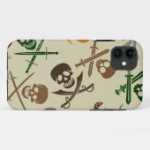 Pirate Skulls met gekruiste zwaarden Case-Mate iPhone Case (Achterkant (horizontaal))