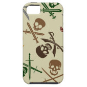 Pirate Skulls met gekruiste zwaarden Case-Mate iPhone Case (Achterkant)
