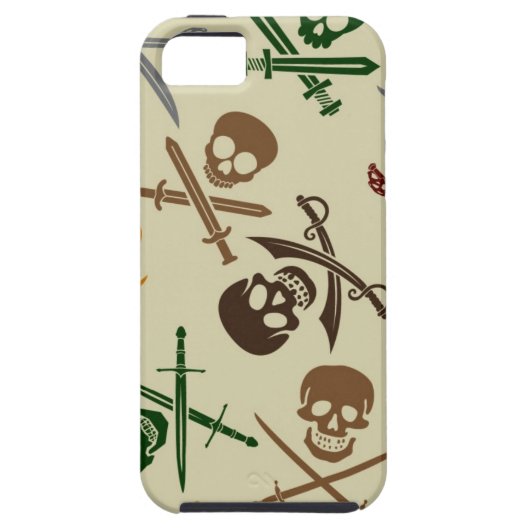 Pirate Skulls met gekruiste zwaarden Case-Mate iPhone Case (Achterkant)