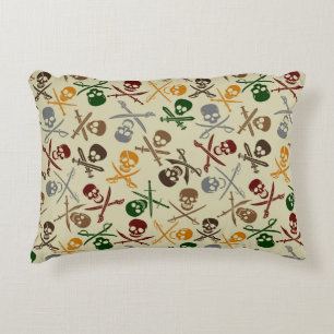 Pirate Skulls met gekruiste zwaarden Decoratief Kussen