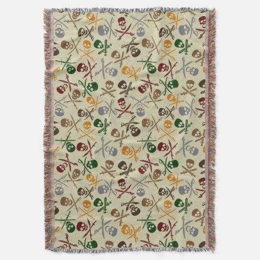 Pirate Skulls met gekruiste zwaarden Deken (Voorkant Verticaal)