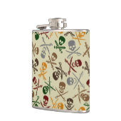 Pirate Skulls met gekruiste zwaarden Heupfles (Links)