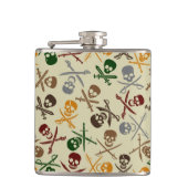 Pirate Skulls met gekruiste zwaarden Heupfles (Voorkant)