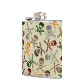 Pirate Skulls met gekruiste zwaarden Heupfles (Links)