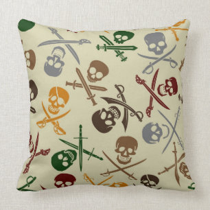 Pirate Skulls met gekruiste zwaarden Kussen