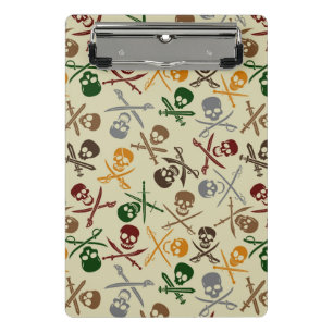 Pirate Skulls met gekruiste zwaarden Mini Klembord