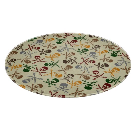 Pirate Skulls met gekruiste zwaarden Snijplank (Hoek)