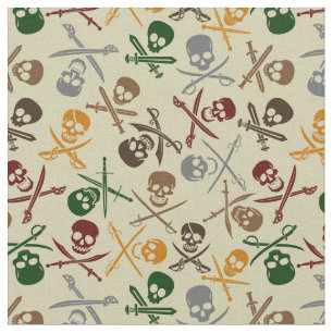 Pirate Skulls met gekruiste zwaarden Stof